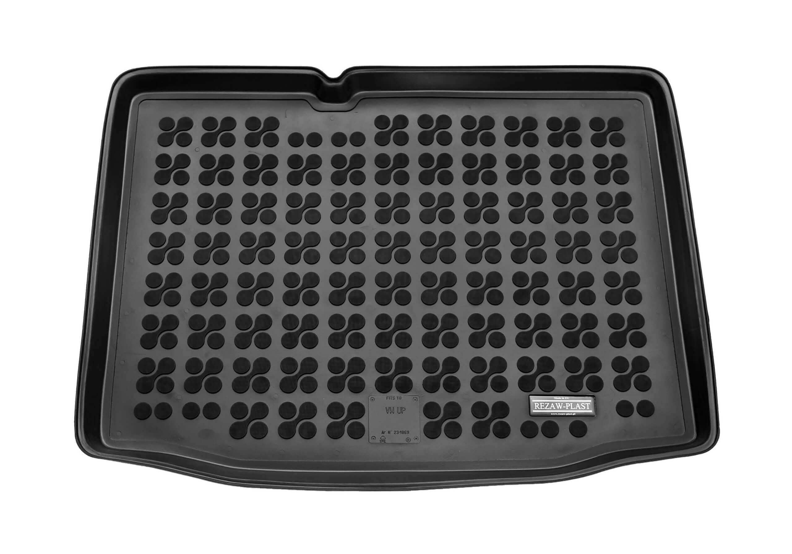 Volkswagen VW Up! three door (2011 to 2023):Rezaw-Plast boot liner, black, no. RZ231869