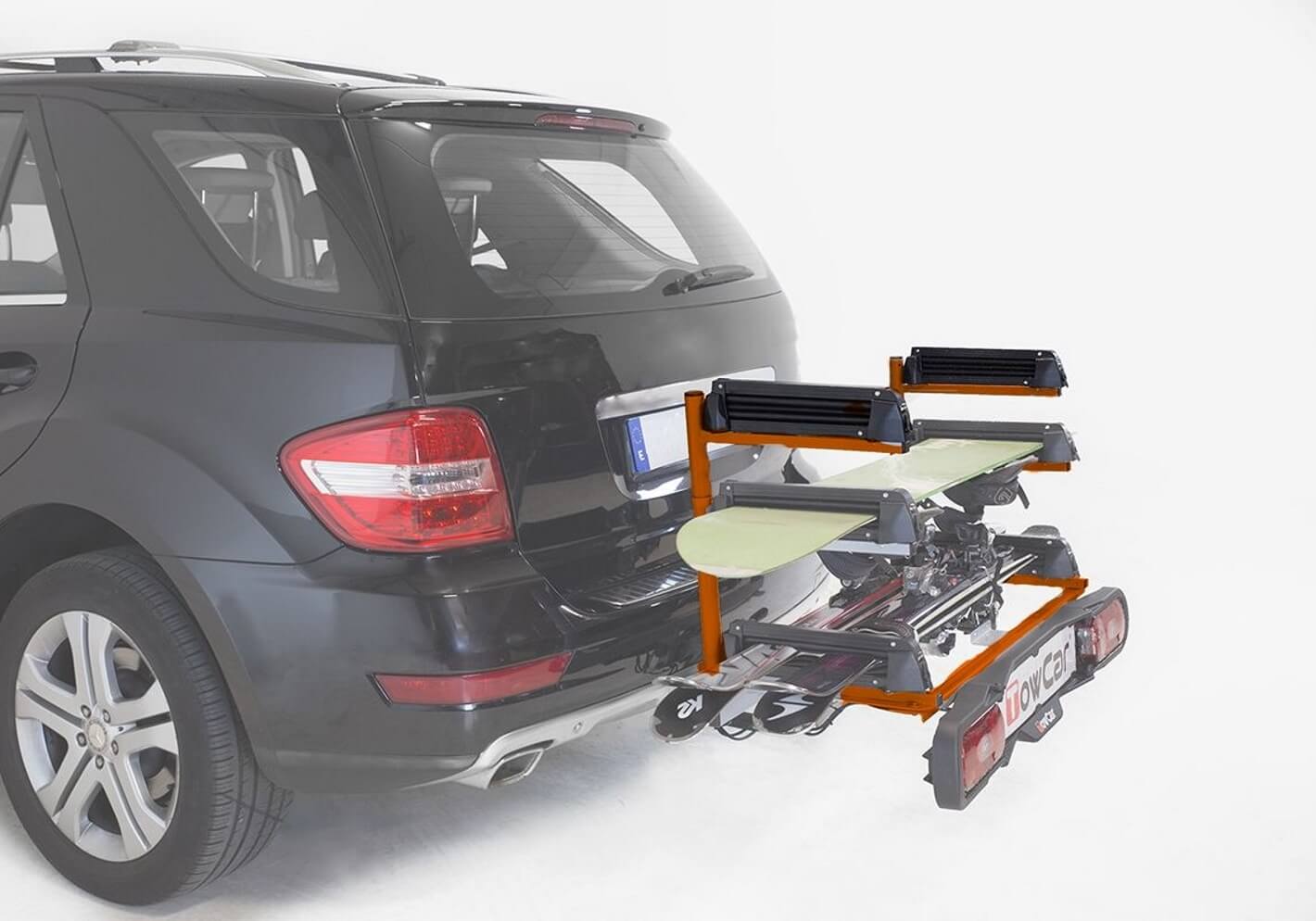 TowCar Aneto Orange towbar ski and board carrier