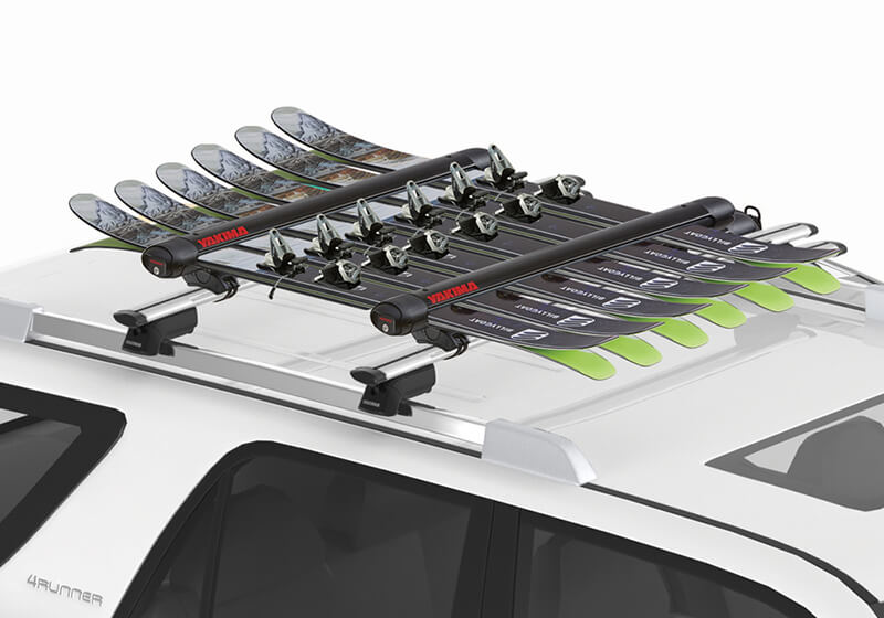 Yakima FatCat Evo 6 black - ski and board carrier with roof bars