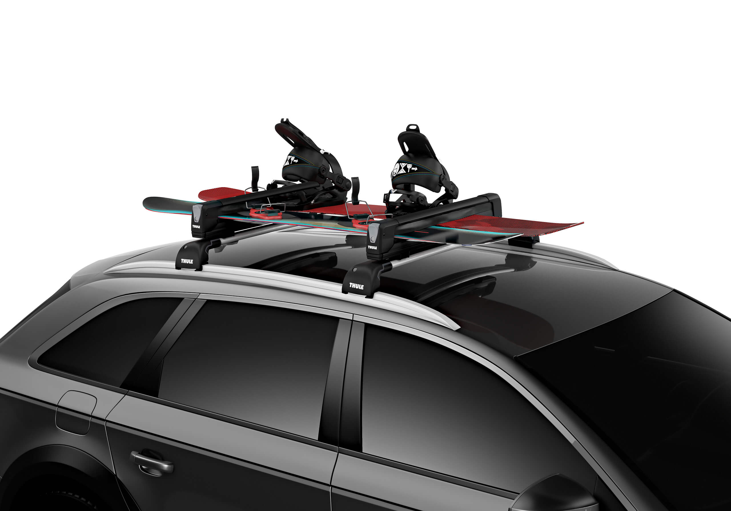 Thule SnowPack Extender ski carrier no. 7325B 5 pairs skis or 2 snowboards black