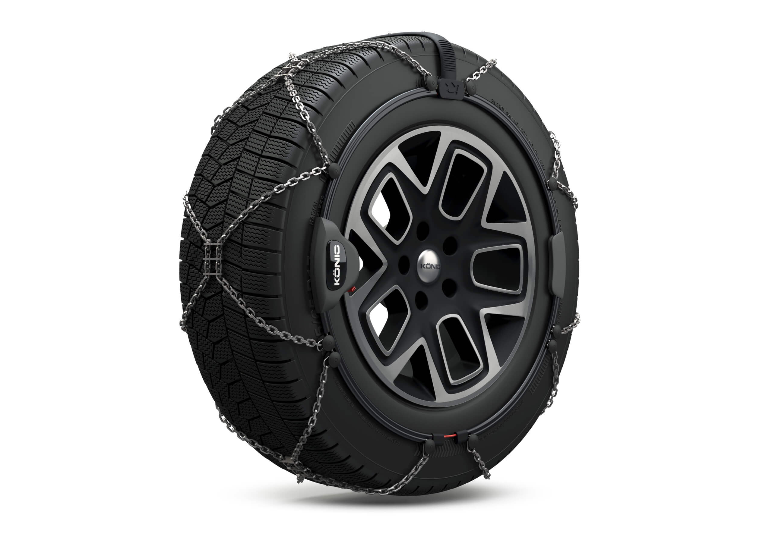 Volvo XC70 estate (2007 to 2016):Knig Reflex Cross automatic snow chains (pair) no. 246