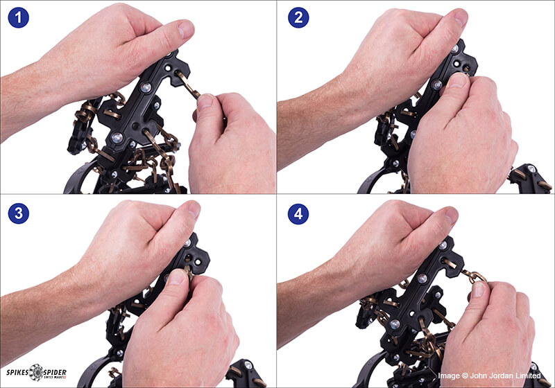 This picture shows how the SPORT chains are easily and quickly resized.