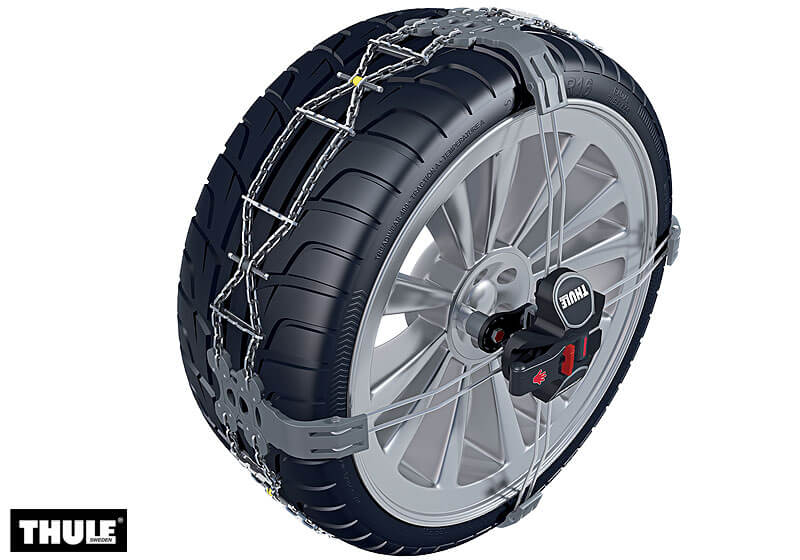 Kia Rio five door (2005 to 2011):Thule K-Summit snow chains (pair) no. K-Summit 11
