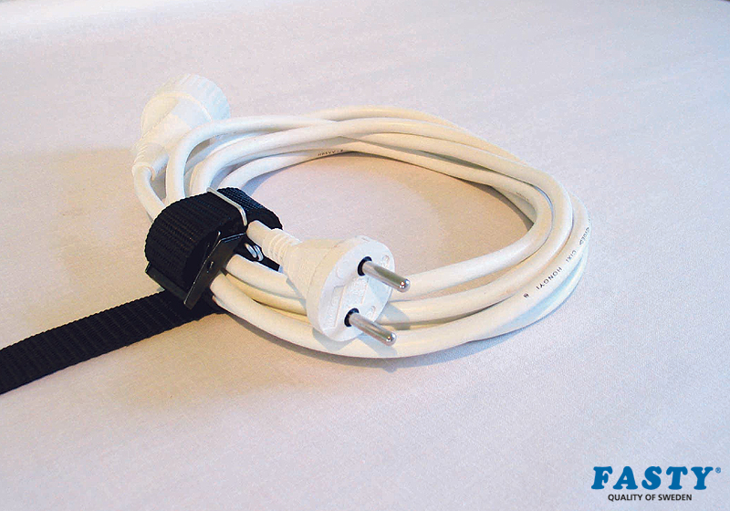 :FASTY Cable Strap 40cm, black, 20mm wide 300kg (1 strap) no. FS167-1