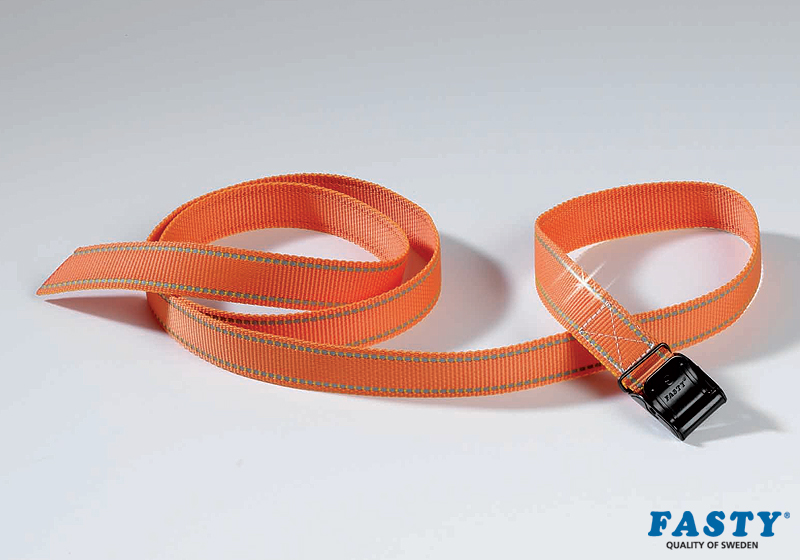 :FASTY Reflector strap 150cm, orange, 25mm wide, 400kg (1 strap) no. FS168