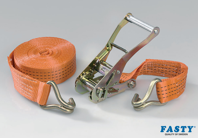 :FASTY Ratchet Turnbuckle with hooks 50 + 950cm orange 4000kg (1 unit) no. FS189