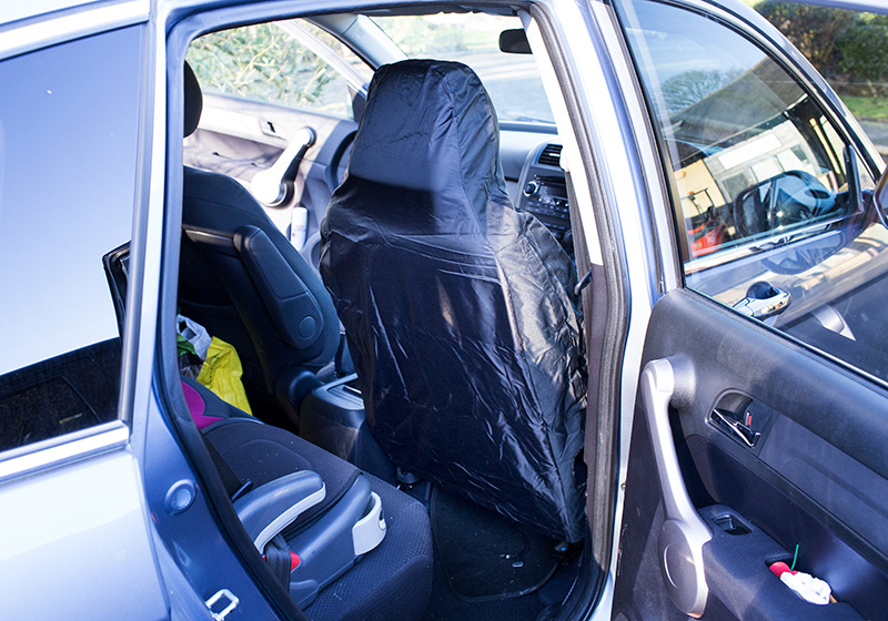 Town And Country 3D Stretch Front Large Car Seat Cover Black Interior Accessory