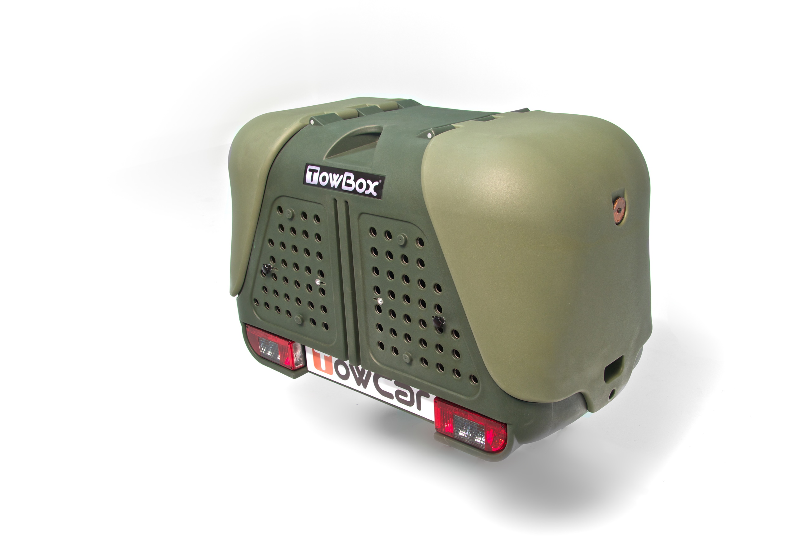 :TowBox V2 towball-mounted 390L rear box, green, T2X000H 