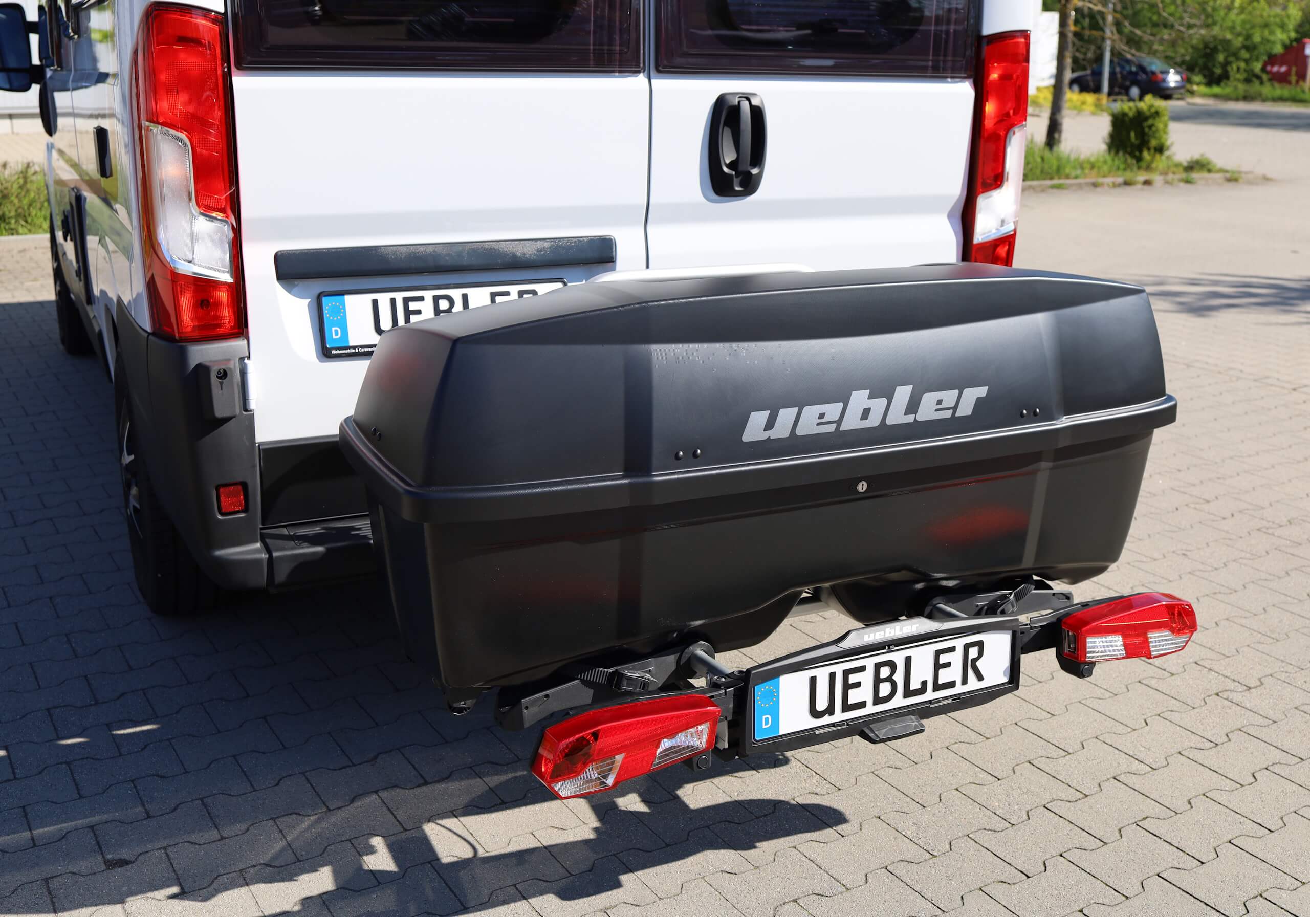 :Uebler 300 litre B1 matt black rear cargo box no. 25081