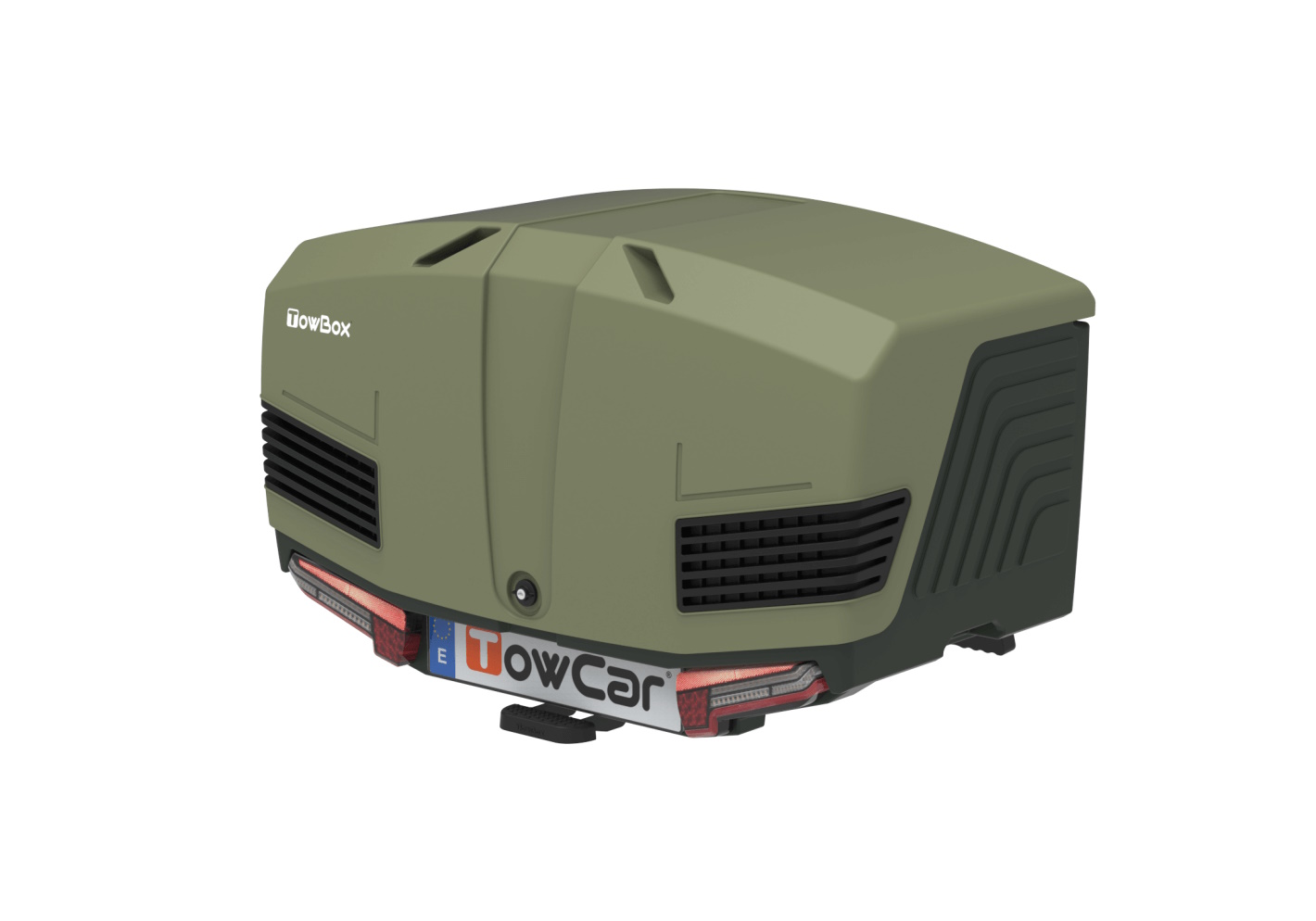 :TowBox V3 towball-mounted 400L luggage box, green, TV3XVV0