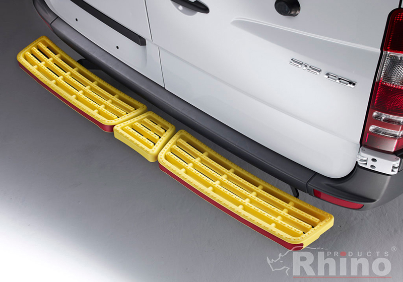 Ford Transit Custom L2 (LWB) H1 (low roof) (2012 to 2024):Rhino AccessStep - triple yellow (no reversing sensors), SS302Y