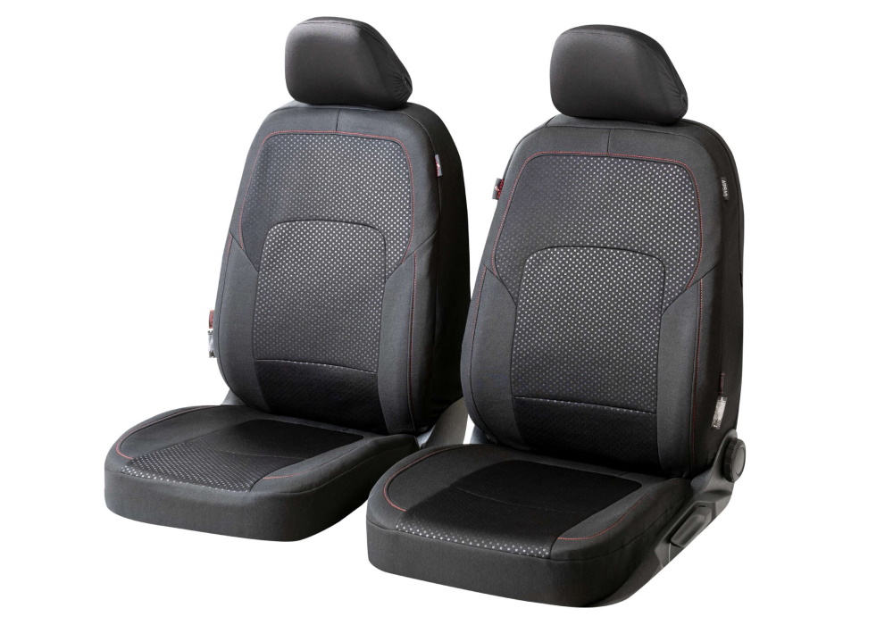 Subaru Impreza five door (2007 to 2012):Walser ZIPP-IT seat covers, front seats only,  Logan black, 11860