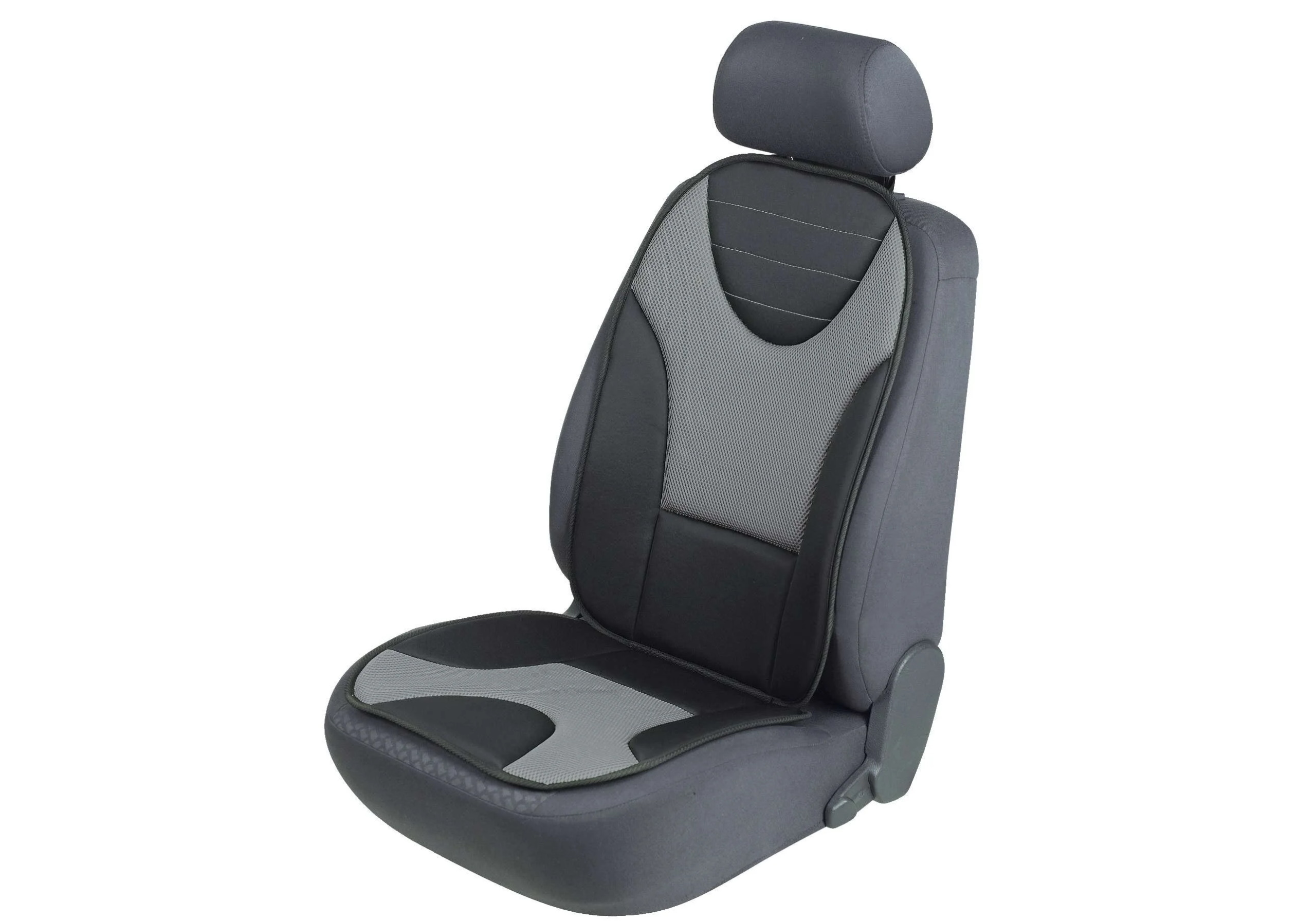 Audi A4 four door saloon (2001 to 2005):Walser Grafis seat cushion, single, black/grey, 14230