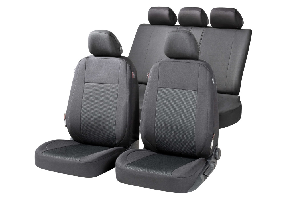 Mitsubishi Colt five door (2004 to 2014):Walser ZIPP-IT seat covers, Ardwell black-grey, 11869