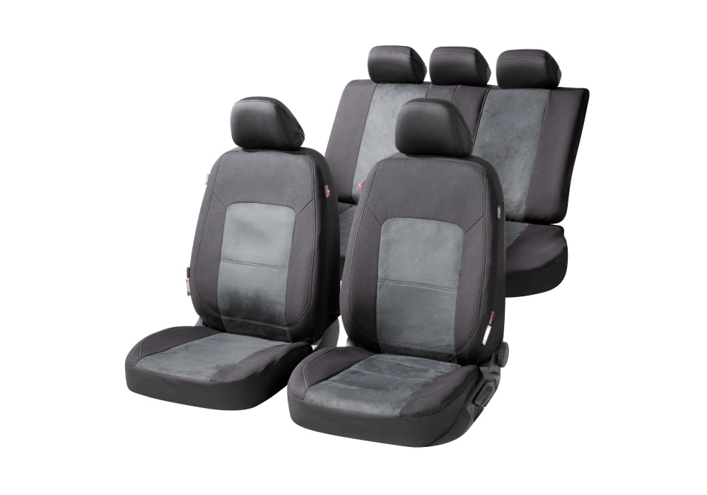 Peugeot 207 five door (2006 to 2013):Walser ZIPP-IT seat covers, Ellington black-grey, 11865