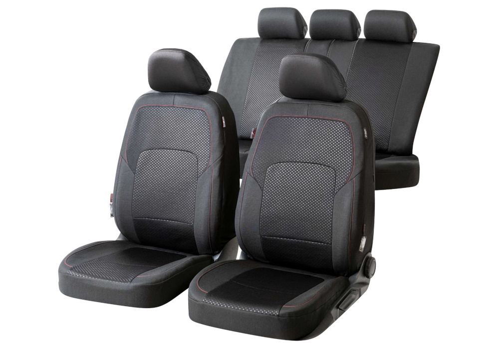 BMW 5 series Touring (2004 to 2010):Walser ZIPP-IT seat covers, Logan black, 11861