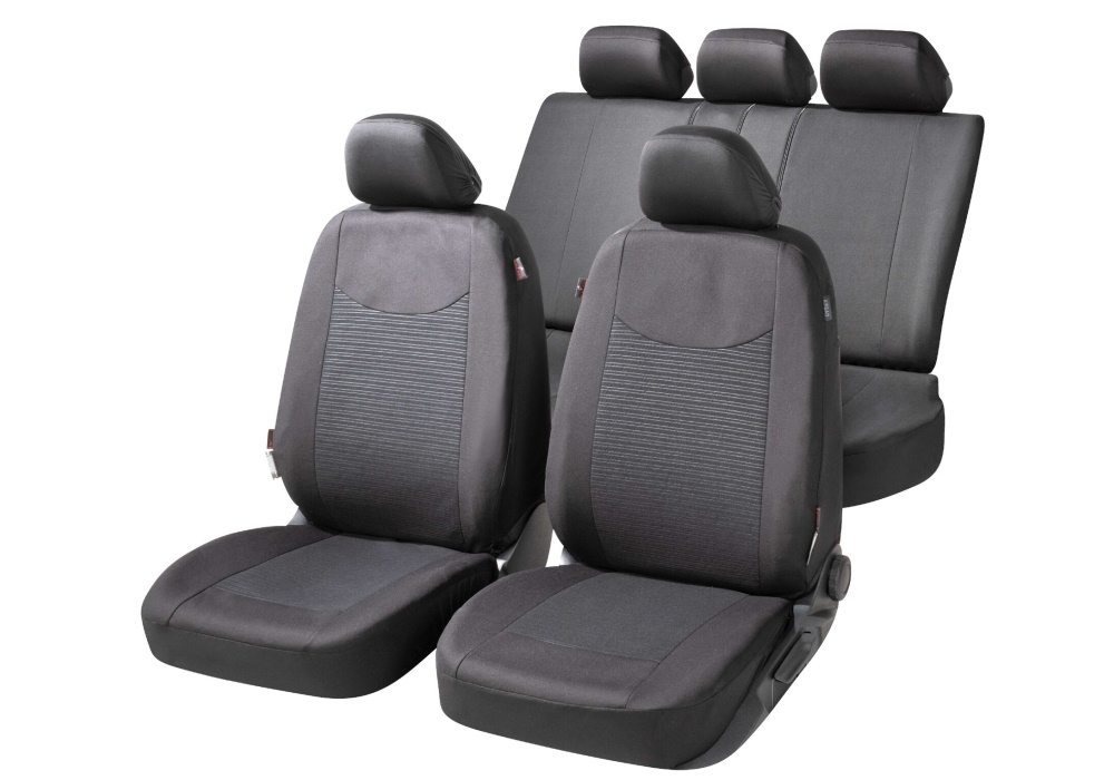 Mitsubishi Colt five door (2004 to 2014):Walser ZIPP-IT seat covers, Speedway black, 11859