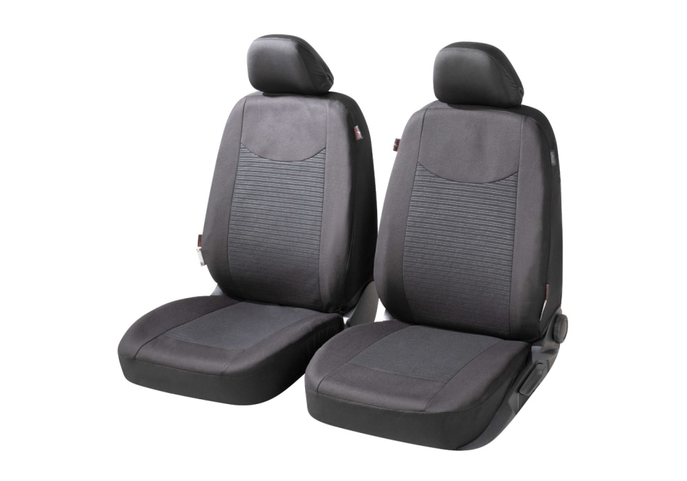 Skoda Fabia estate (2007 to 2015):Walser ZIPP-IT seat covers, front seats only,  Speedway black, 11858