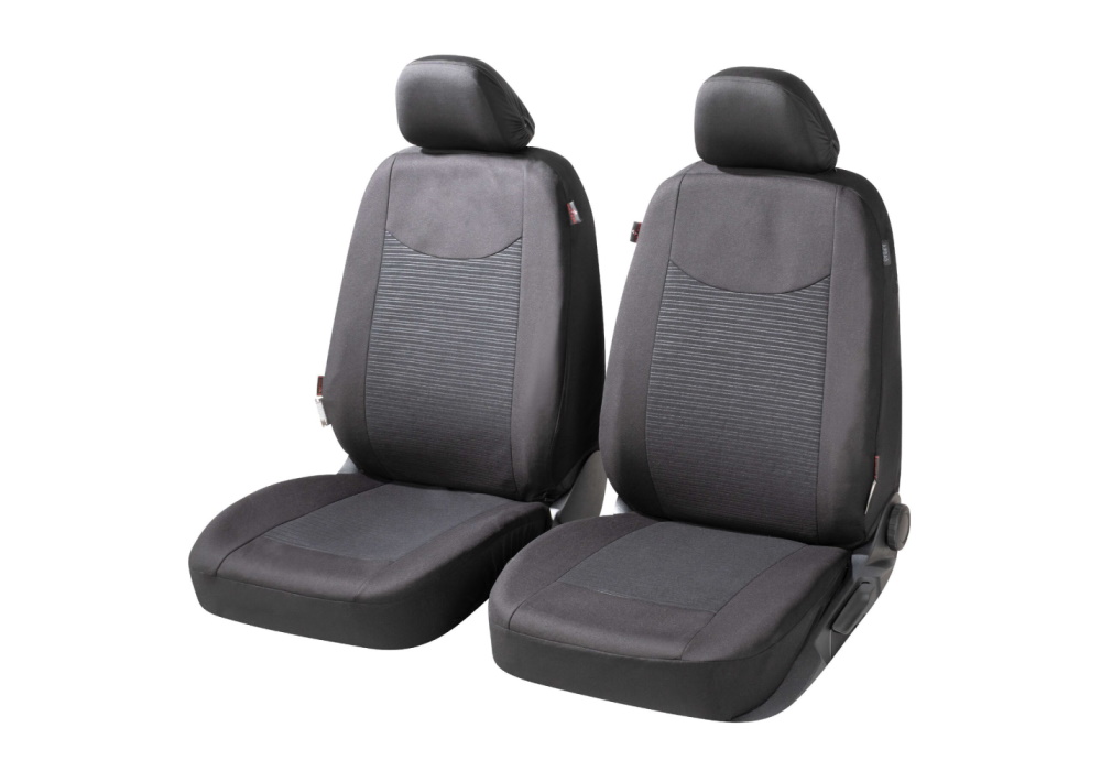 Volkswagen VW Polo five door (2009 to 2018):Walser ZIPP-IT seat covers, front seats only, Speedway black, 11858