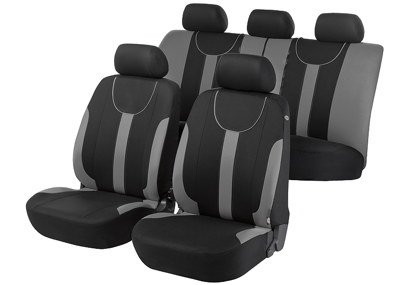 Subaru Legacy Outback (2009 to 2015):Walser velours seat covers, full set, Dorset grey, 11967