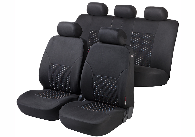 Hyundai Accent four door saloon (2006 to 2010):Walser jacquard seat covers, full set, Dotspot, 11939