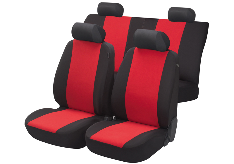 Hyundai Accent four door saloon (2006 to 2010):Walser seat covers, full set, Flash red, 12473