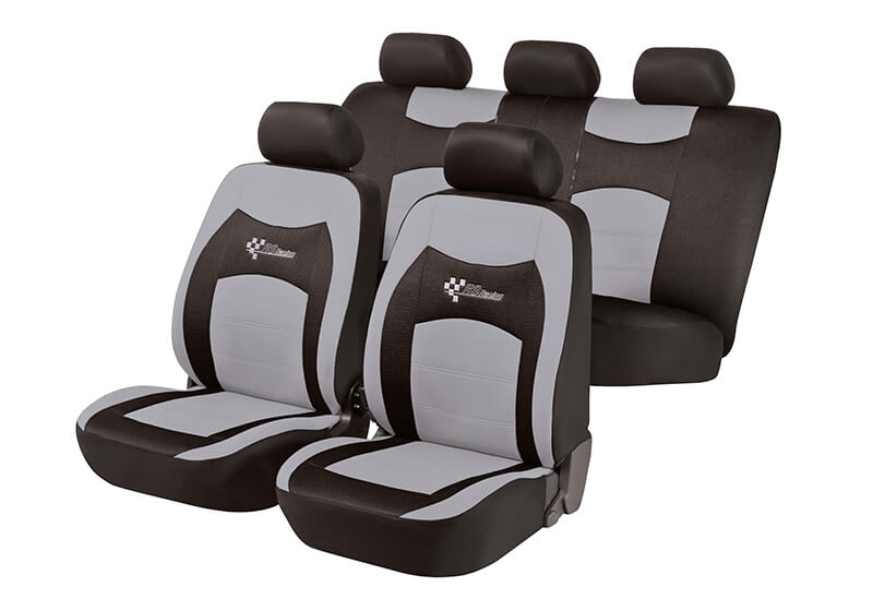 BMW 7 series (2008 to 2015):Walser seat covers, full set, RS Racing grey, 11820