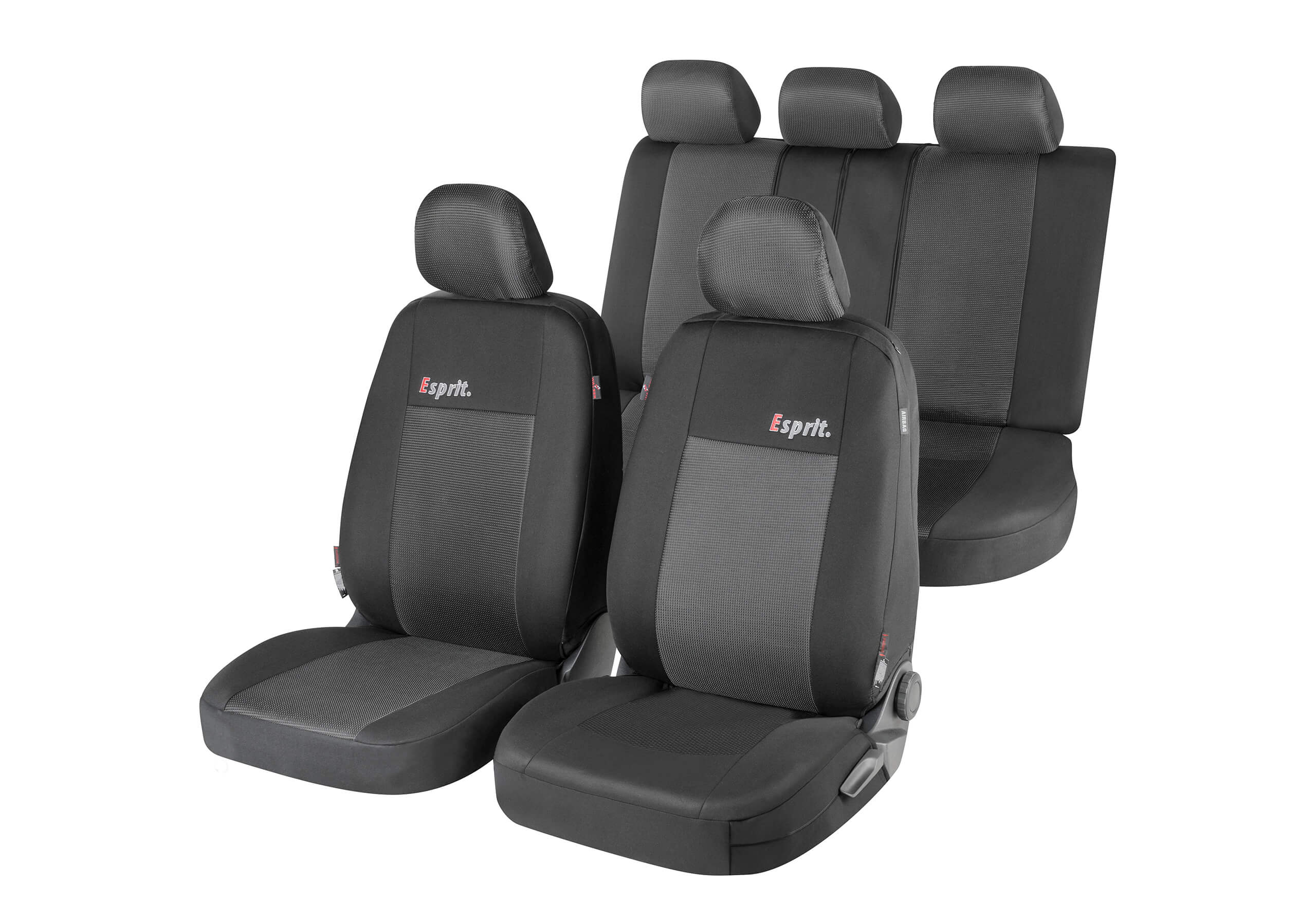 Peugeot 207 five door (2006 to 2013):Walser ZIPP-IT seat covers, Esprit black, 11850