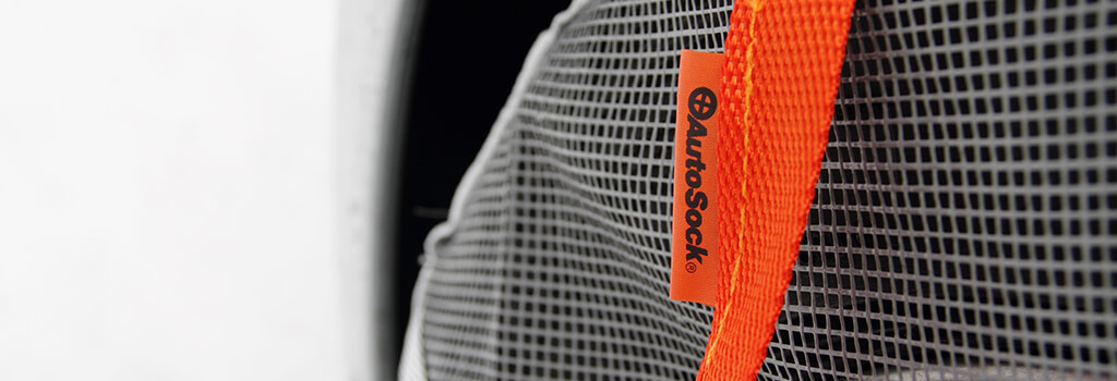Close up image of AutoSock textile snow socks