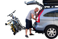 Example of a Tow bar mounting 'Hang On' bike carrier