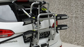 Example of a Rear door mounting 'Wheel Support' bike carrier