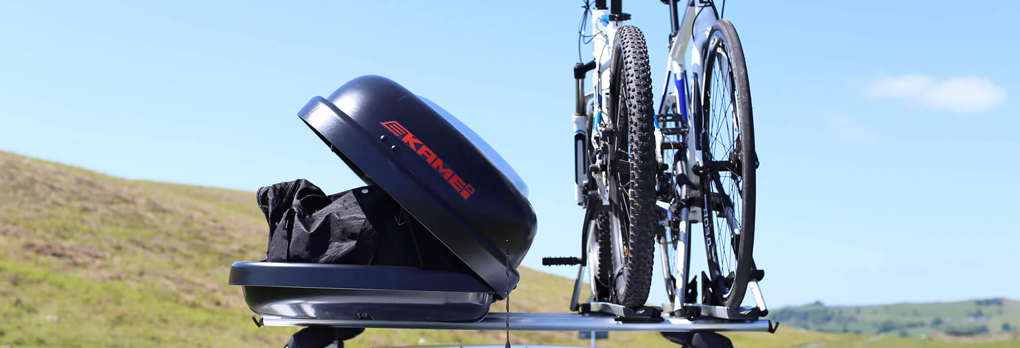 Kamei Husky M Roof Box - with 2 bikes