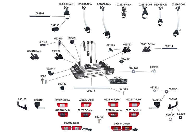 atera bike rack spares