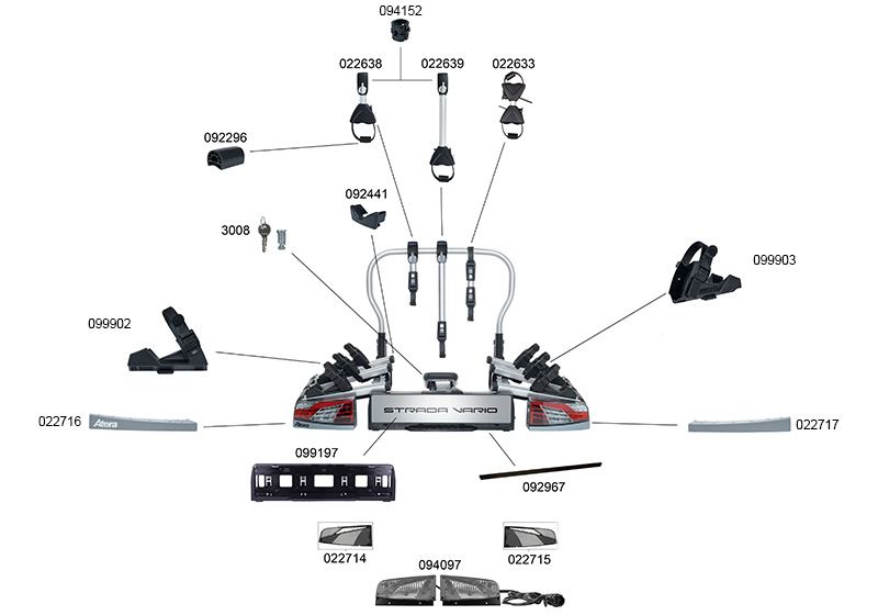Atera STRADA VARIO 3 bike carrier no. AR2751