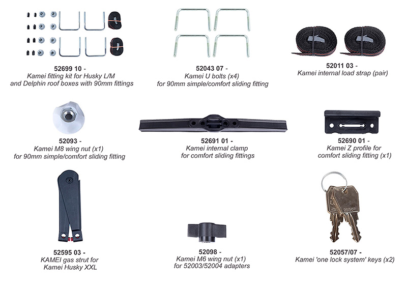  KAMEI delphin-Husky roof box spare parts