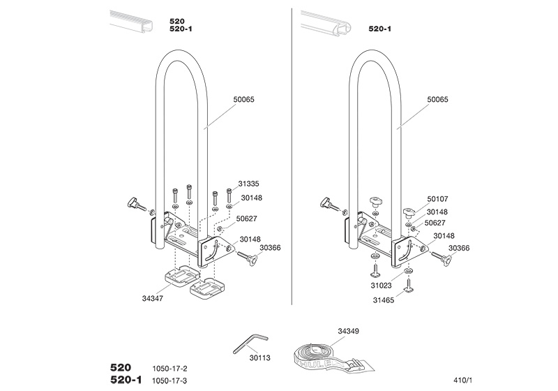 Thule 520-1 spare parts