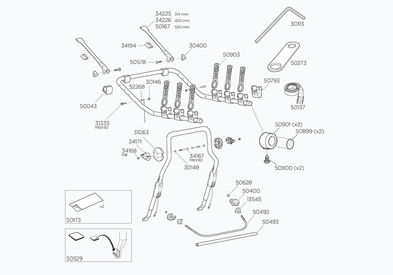 Thule 591 spare parts