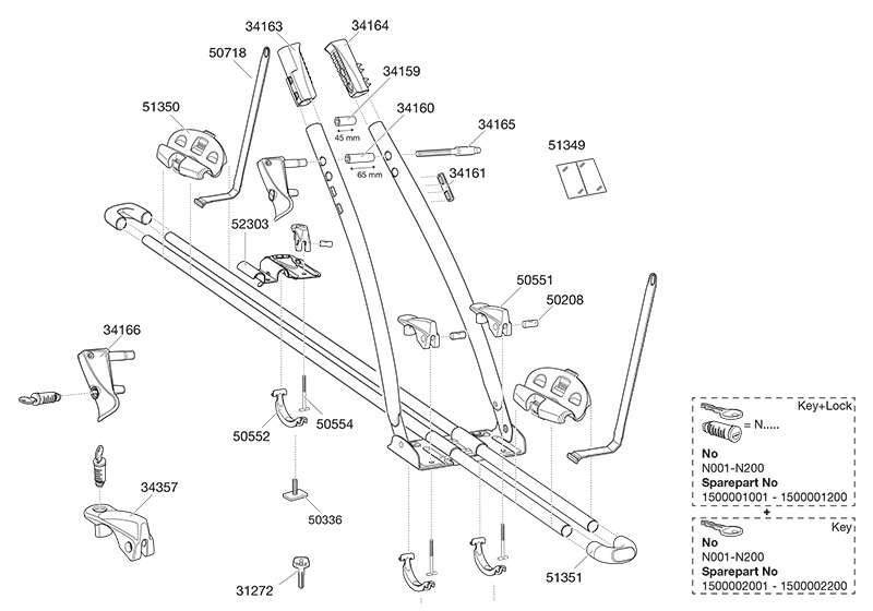 Thule FreeRide rack spare parts