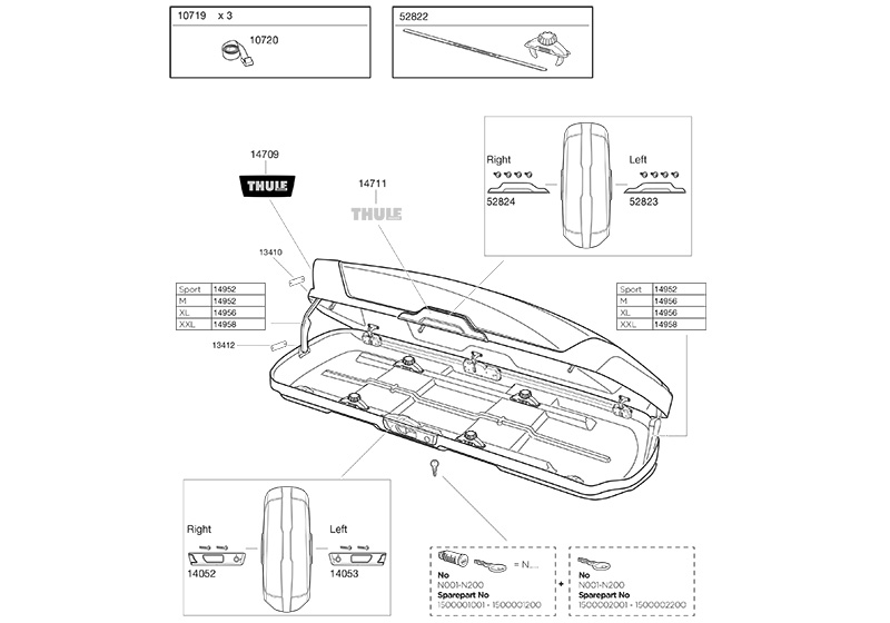 Thule Motion XT spare parts