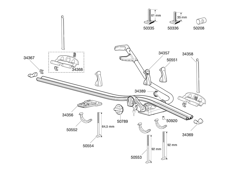 Thule ProRide 591 Roof Mounted Cycle 