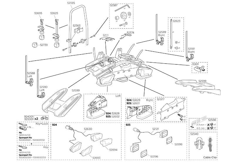 Thule VeloCompact spare parts