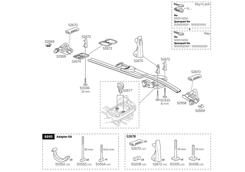 Thule ProRide spare parts