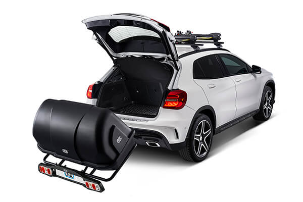 Mazda CX-5 (2012 to 2017):Tow bar racks and boxes