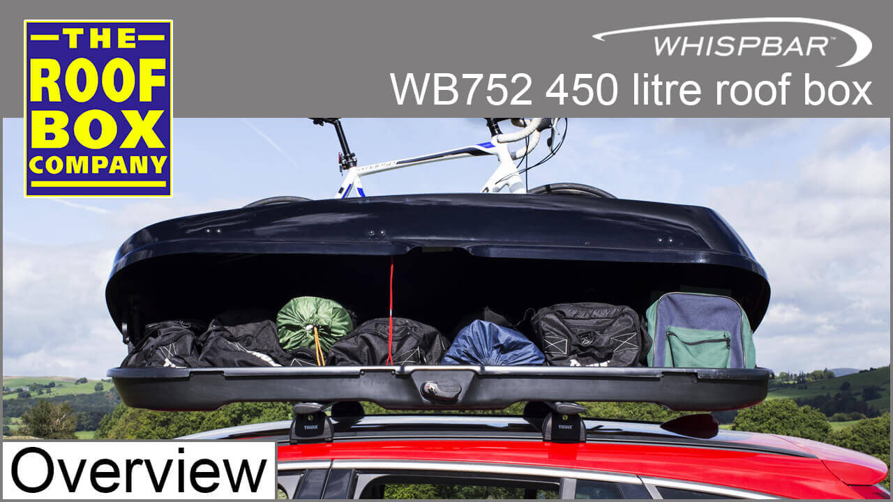 Whispbar 750 series 450 litre roof box WB752 Overview