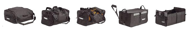 THULE Load & Go series: Go Pack Nose 8001, Go Pack 8002, Go Pack Mesh 8003, Go Box Express 8004, Go Box 8005