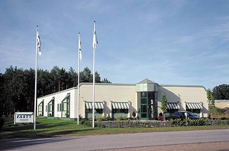 Fasty's modern premises at Anderstorp, Sweden