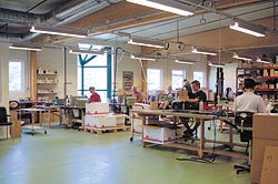 Inside Fasty's modern premises at Anderstorp, Sweden